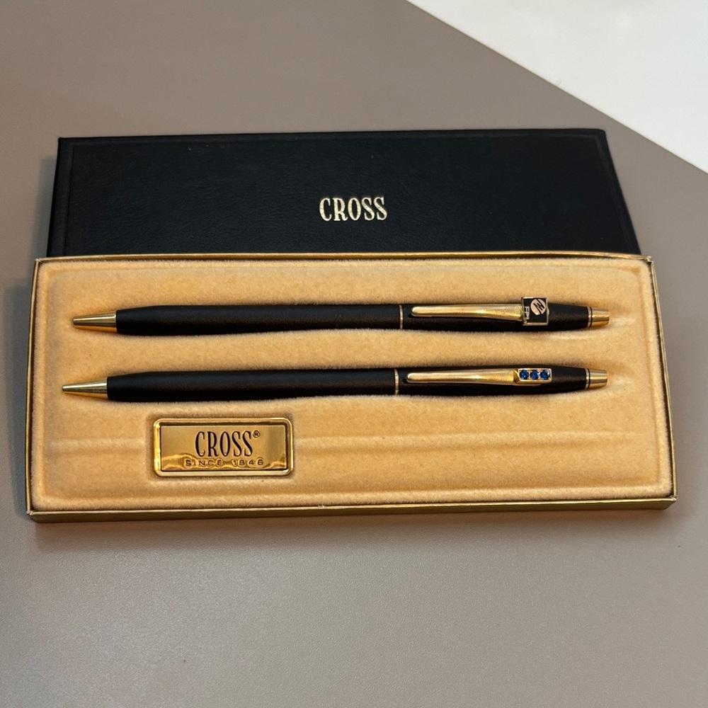 Cross Black and Gold Pen and Pencil Set
